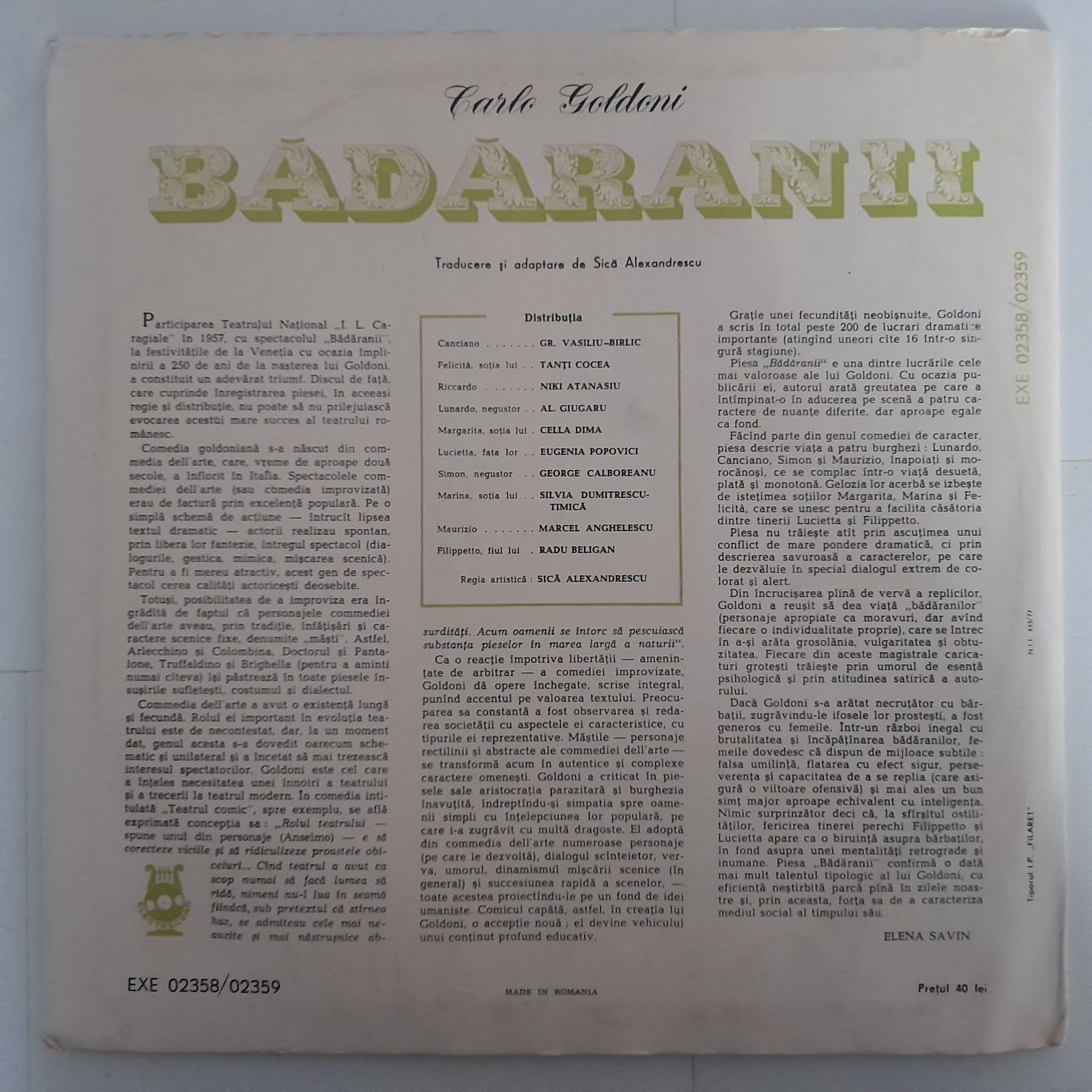 Badaranii dublu vinil