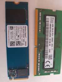 SSD256. RAM 4GB laptop