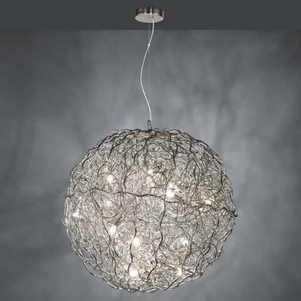 Candelabru suspendat argintiu designer Paul Neuhaus diam450/750 mm NOU