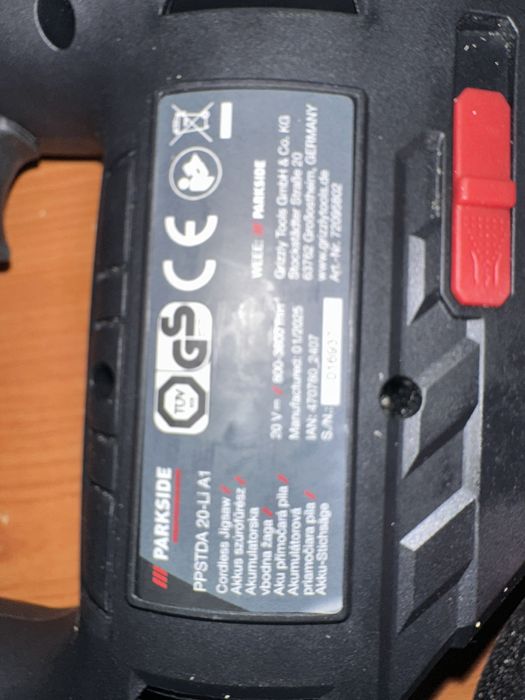 Ferestrau pendular Parkside performance, 20V, PPSTDA 20-Li A1