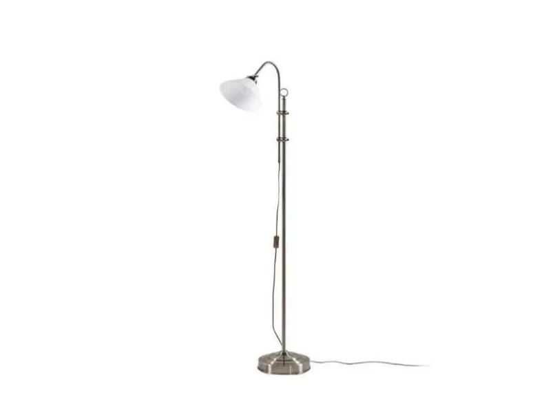 Lampadar Lindby Otis retro, vintage, antica din sticla alba nr.40