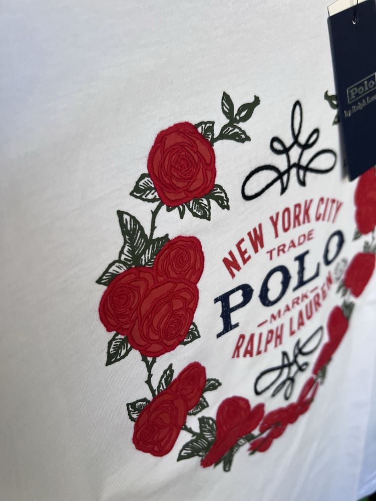 Tricou dama Ralph Lauren brodat L