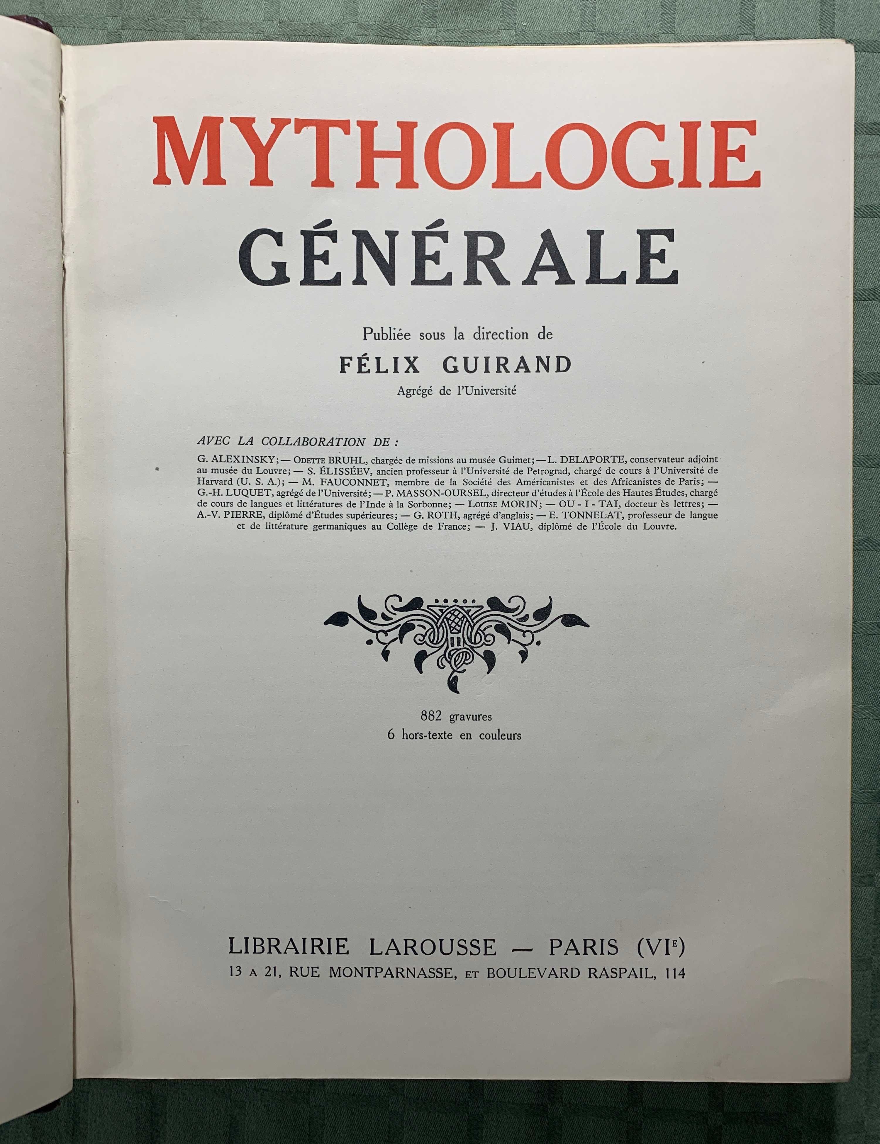 Mythologie generale, LaRousse, 1935