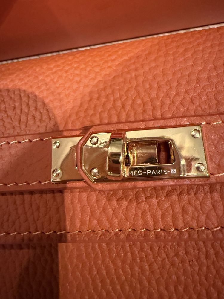 Hermes естествена кожа дамско портмоне