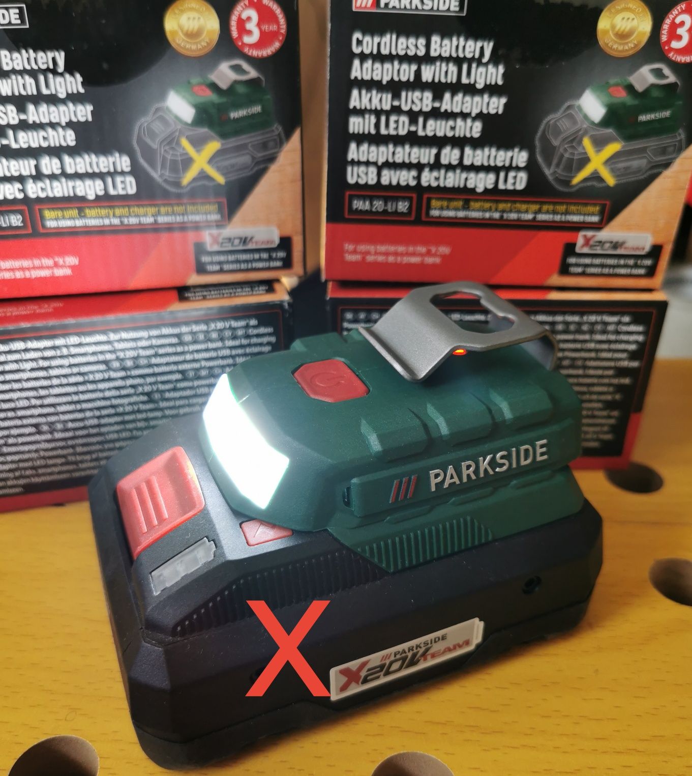 адаптер за батерии X20V team Parkside / Парксайд