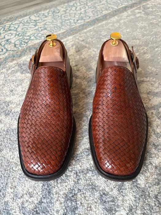 Pantofi Mezlan piele impletita