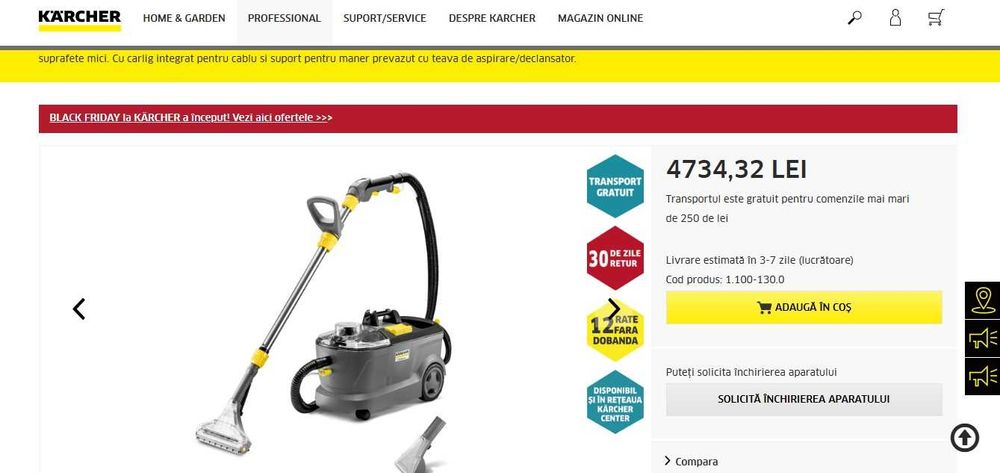 vand Aspirator cu Extractie Karcher  Puzzi 10/1