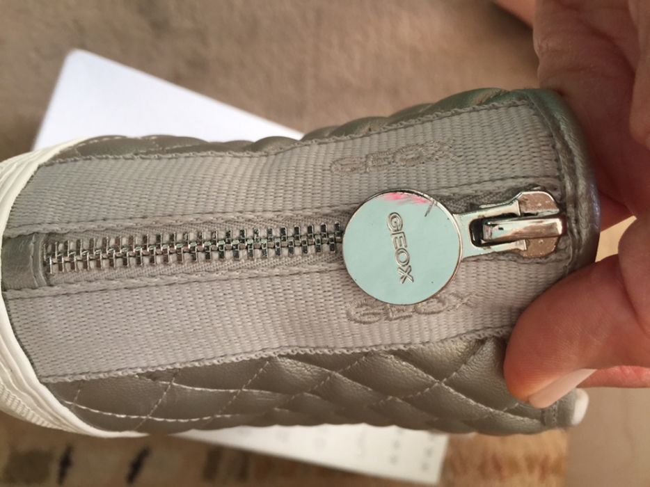 Sneakers Geox, culoare argintie