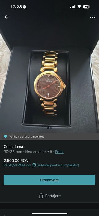 Ceas damă edox          Ușor negociabil