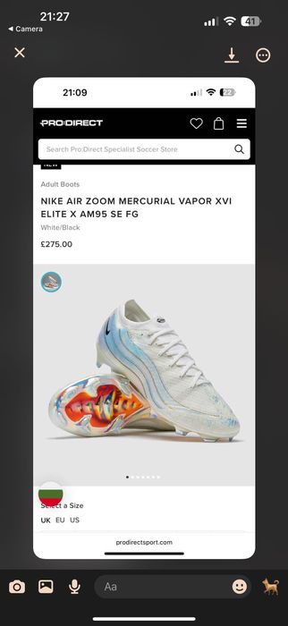 Бутонки nike air zoom mercurial xvI elite x am95