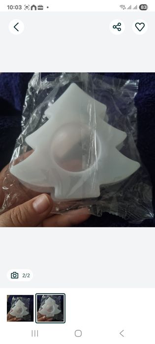 Matrita silicon forma brad cu lumanare