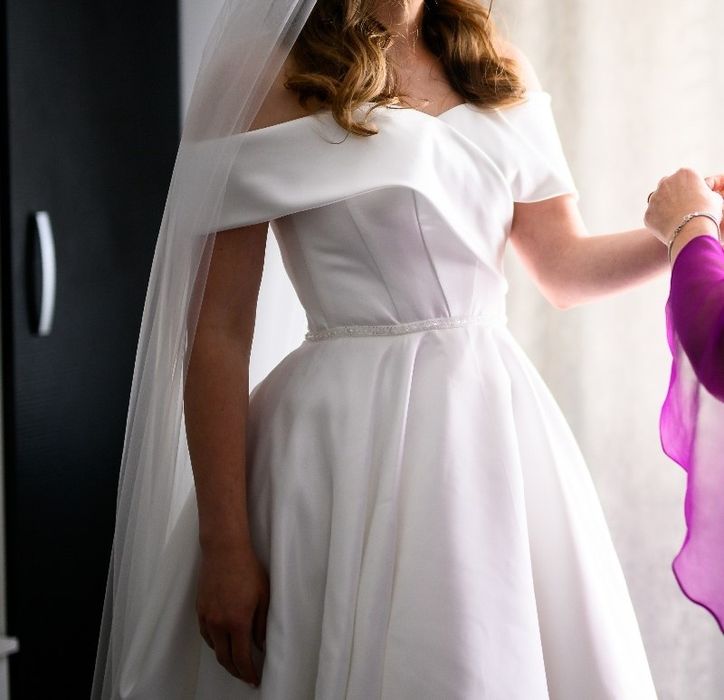 Rochie mireasa cu corset și trena 2 m