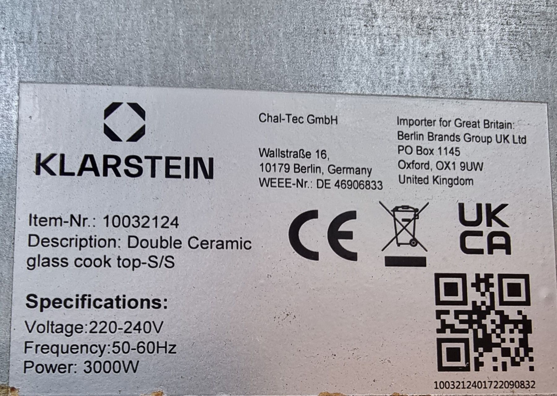 Инфрачервени котлони Klarstein 3000w