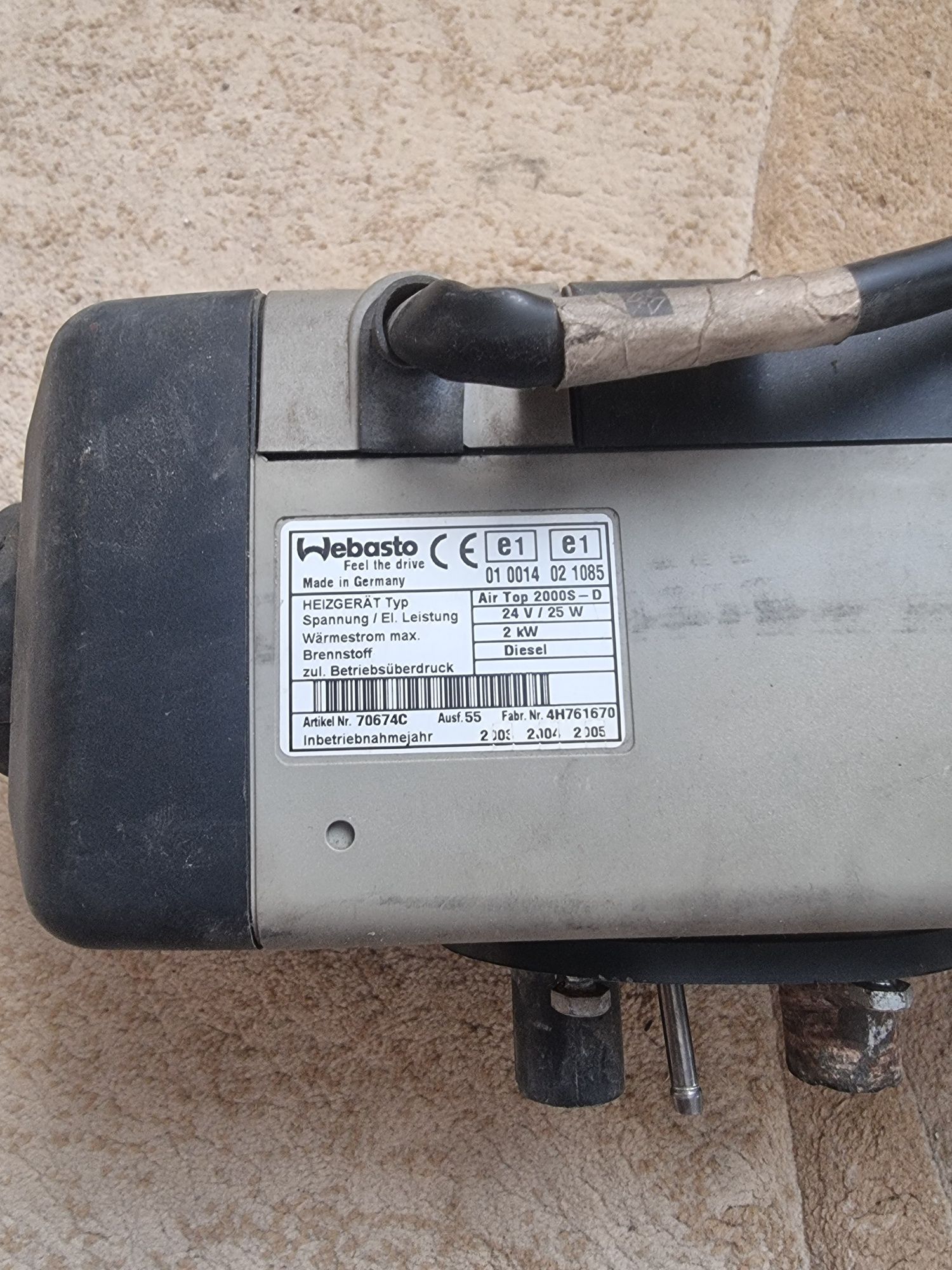 Webasto 24 V - 12 V sirocou