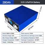 16бр. LiFePO4 клетки, LF280K, 3.2V, 280Ah Клас А