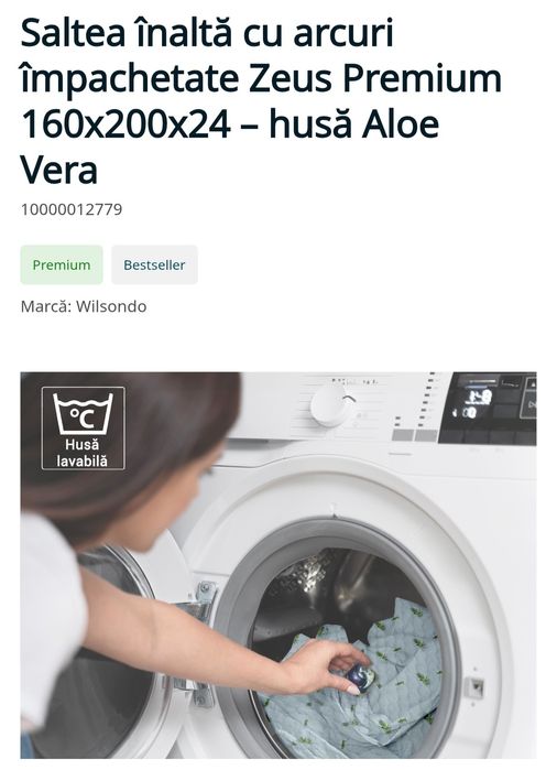Saltea inalta 160x200