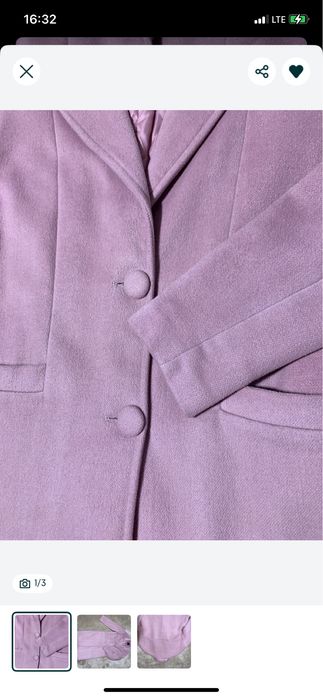 Пальто розовое осень зима весна