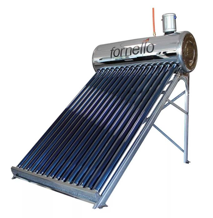 Set panou solar nepresurizat Fornello, rezervor inox 165 litri, 20 tub