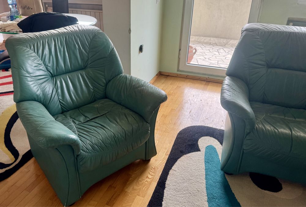 Холна гарнитура-естествена кожа