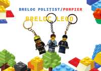 Breloc cu figurina Lego - politist/pompier