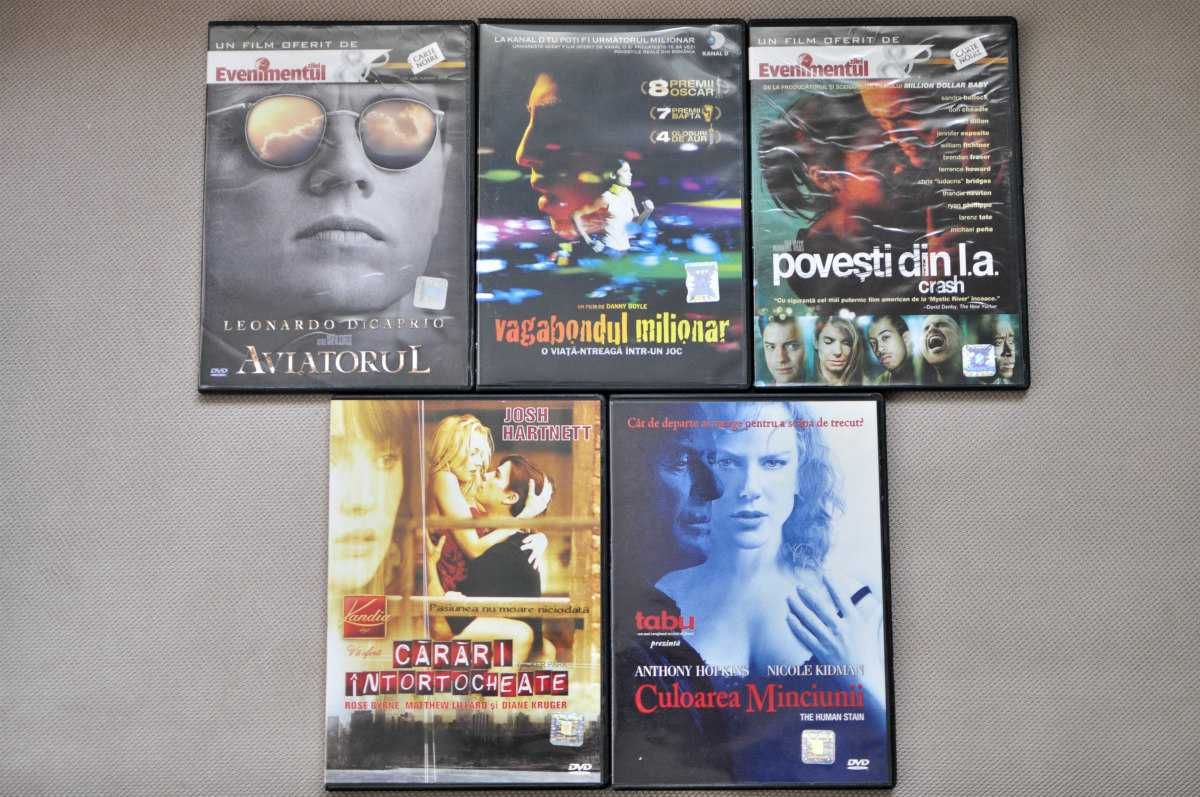 10 DVD-uri originale (Aviatorul, Crash, Slumdog millionaire, etc.)