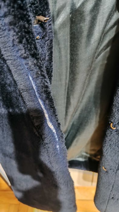 Haina blana naturala, vintage, nurca, marimea 50