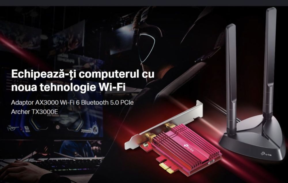Placa Wifi Bluetooth Intel Wi-Fi 6 AX200 (Archer TX3000E)
Intel Wi-Fi