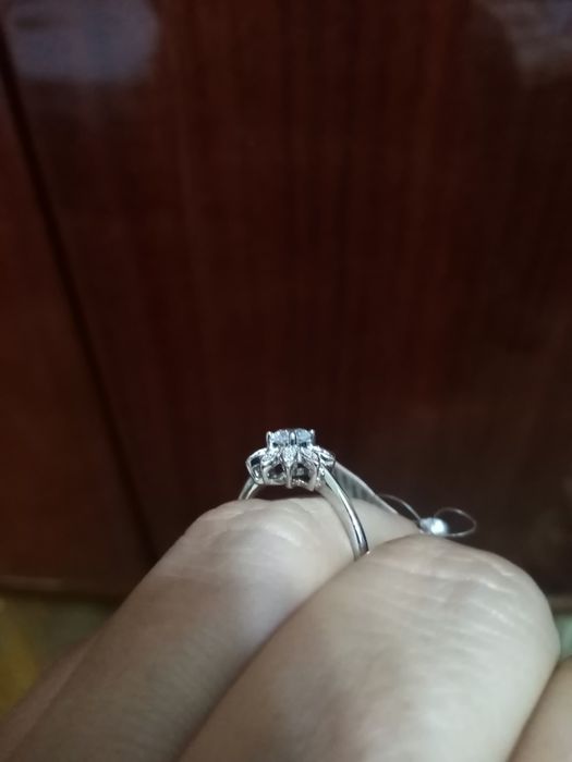 Помолвочное кольцо серебро 18 размер