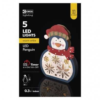 ZY2332- LED коледна фигура ПИНГВИН, топла светлина, 2хААА, 20/30см