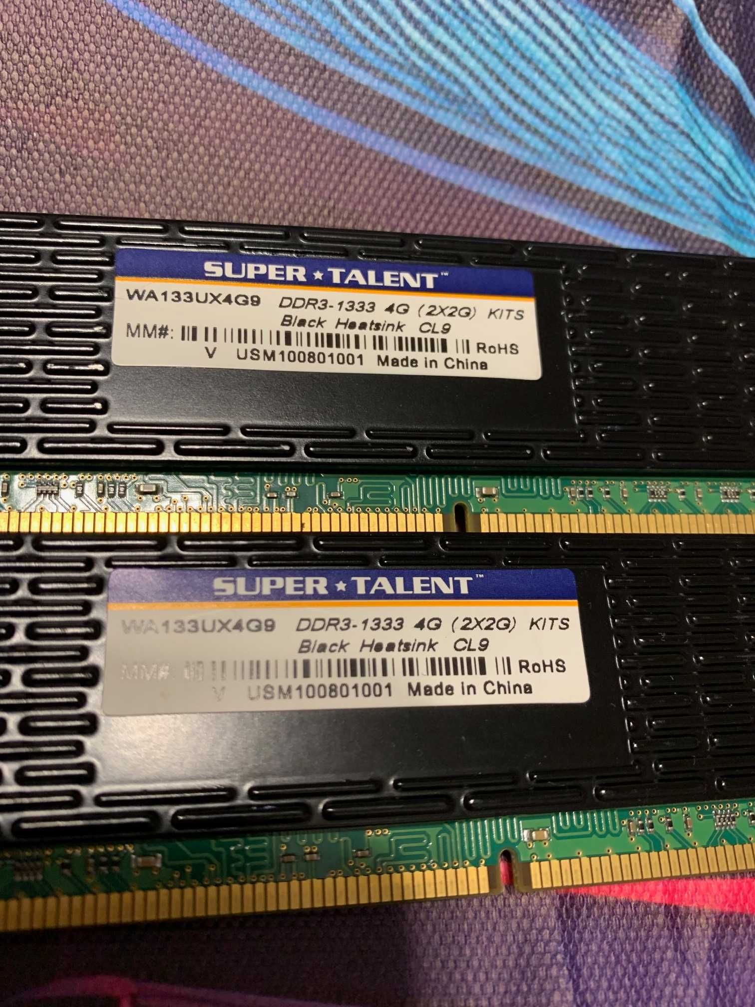 Оперативна памет Super Talent 4GB DDR3 (2x2GB )