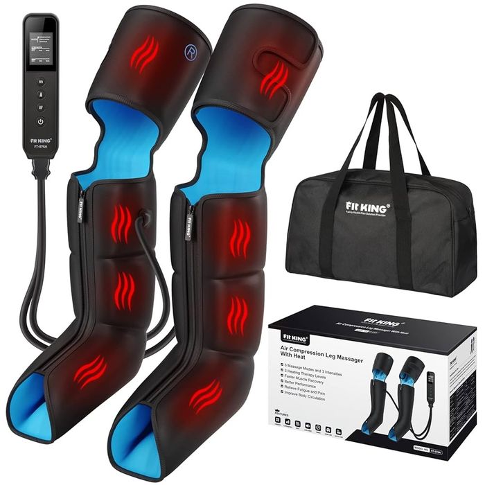 FIT KING Компресионен масажор за крака с топлина и циркулация