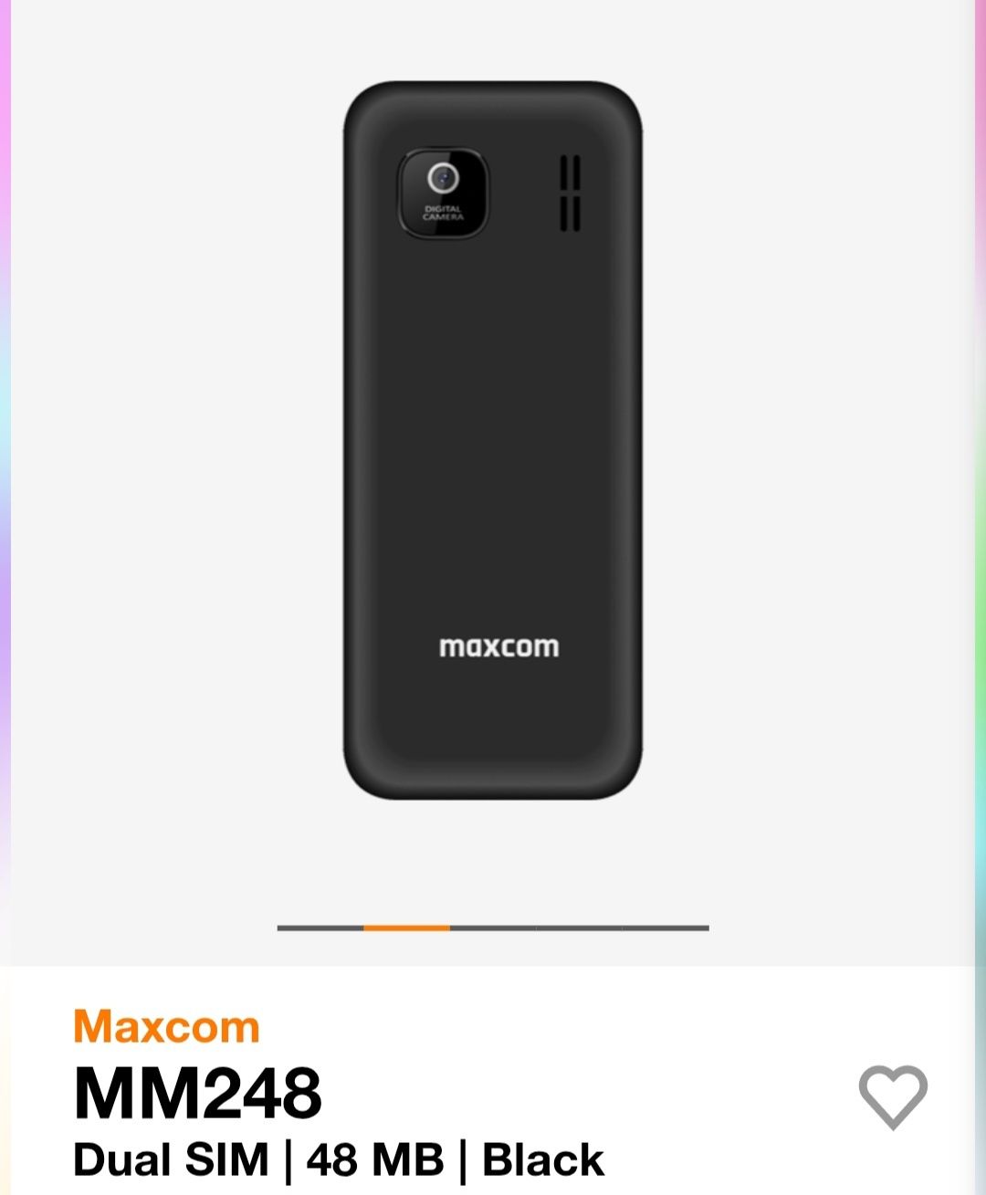 Telefon cu butoane Maxcom MM248 dual sim