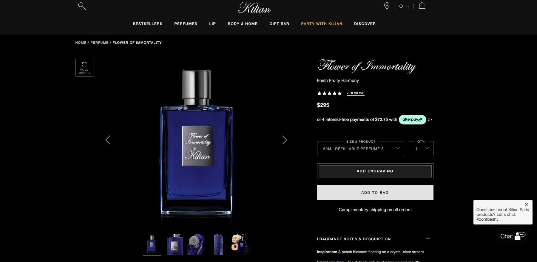 Parfum Flower of Immortality by Kilian 50ml