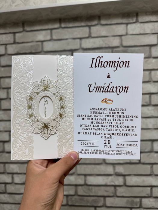 Zamonaviy taklifnomalar — arzon va sifatli!