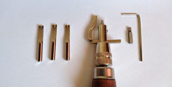 кожарски, сарашки регулируем резец за канал на кожа 2 вида,