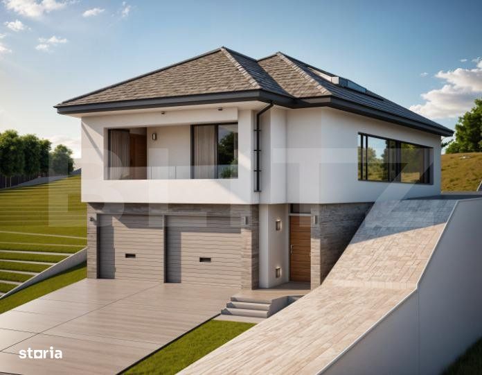 Casa de vanzare,  4 camere, 95 mp, panouri solare,teren 500 mp,