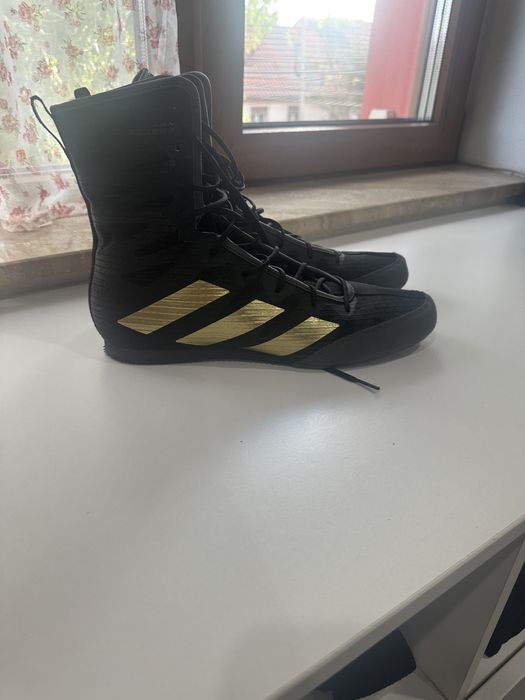 Incălțăminte de box Adidas Box Hog 4 negru-galben