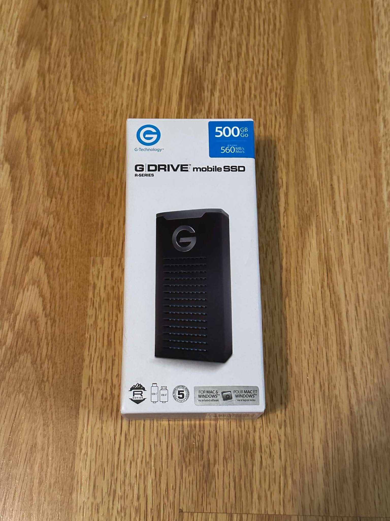 SSD extern G-Technology 500GB Anti Shock IP67 water dust resistance