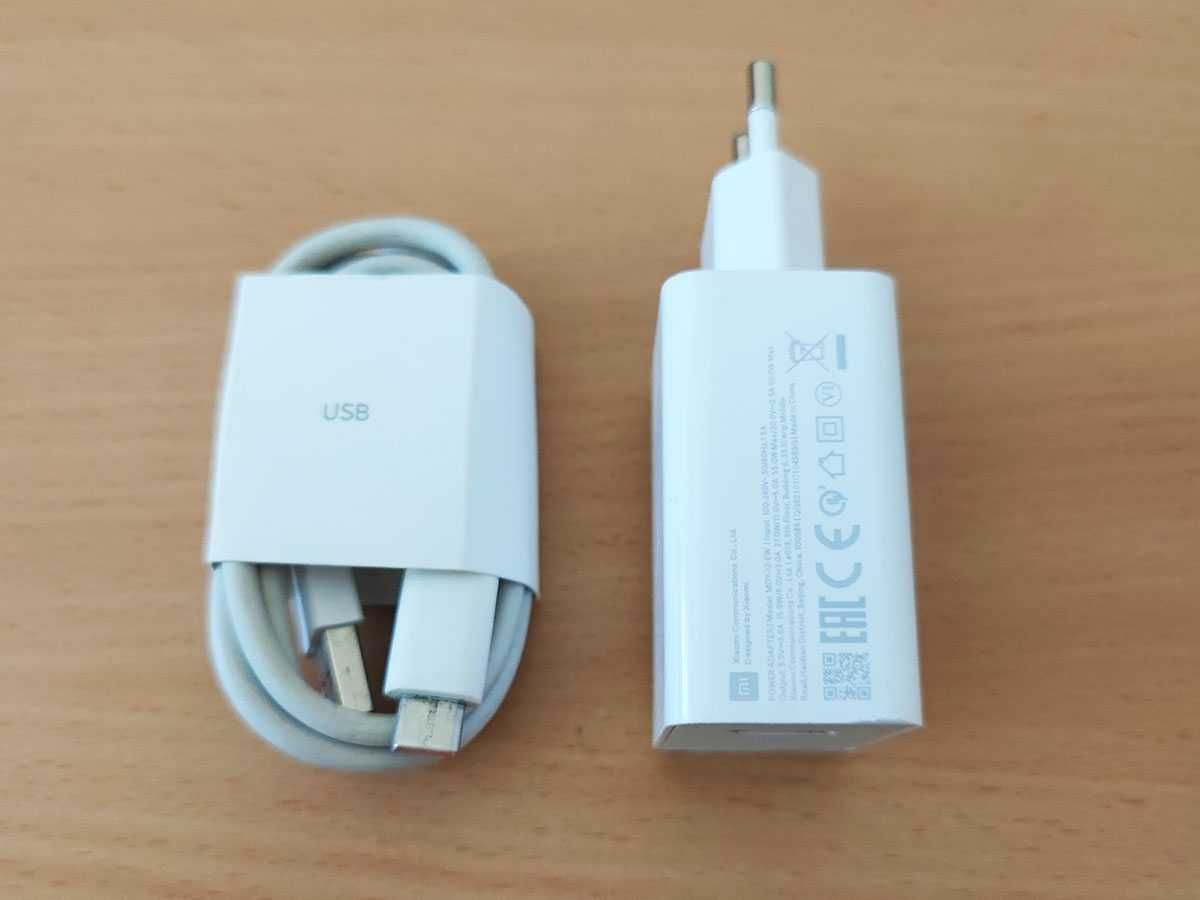 Xiaomi 55W оригинално бързо зарядно и кабел