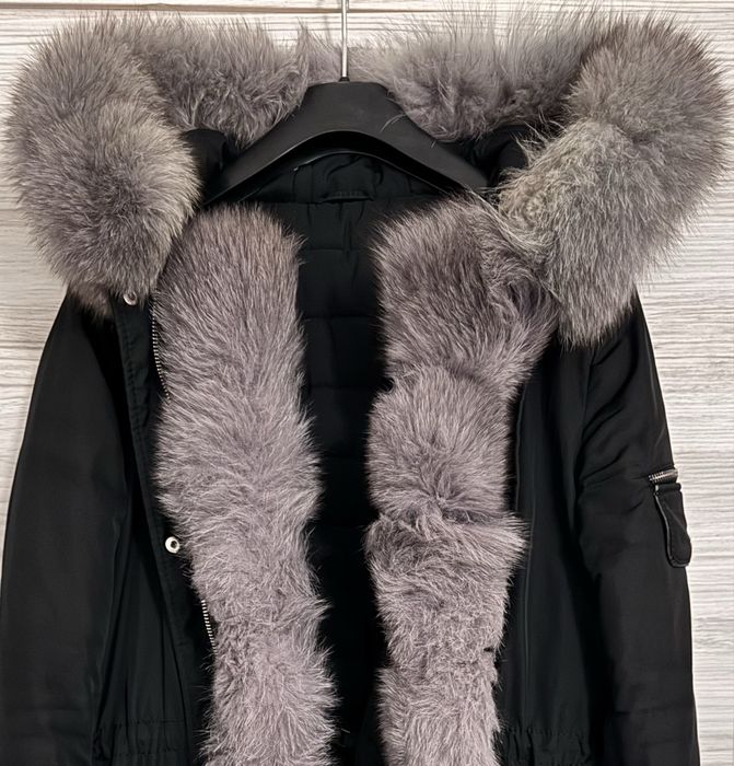 Дамска парка (яке) с лисица естествен косъм