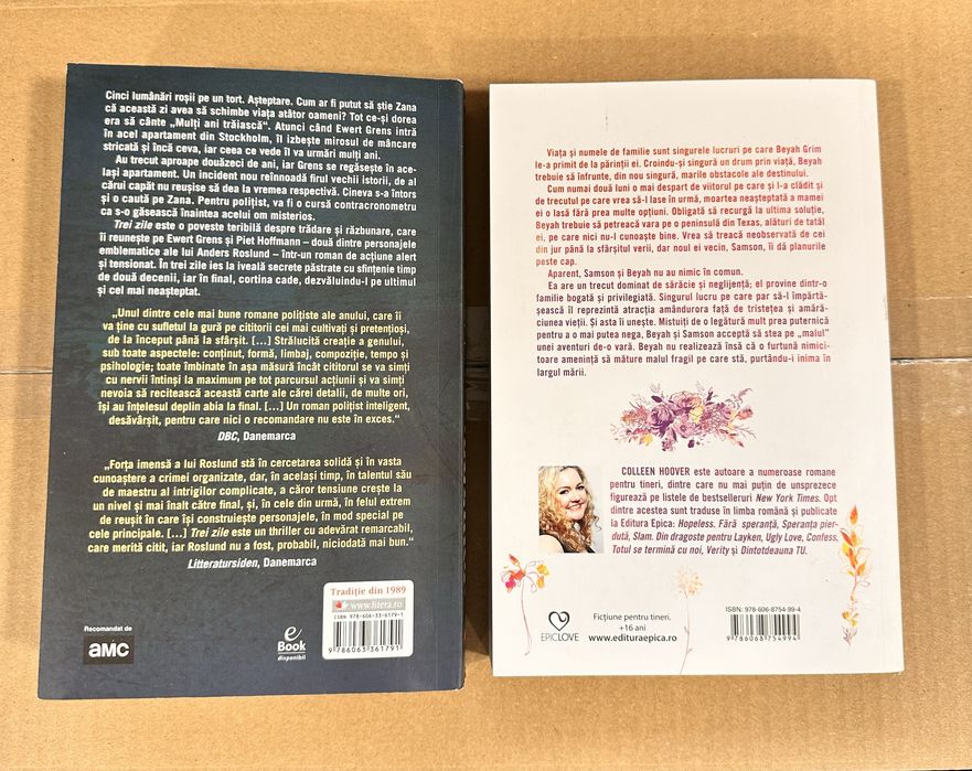 Carte Colleen Hoover Heart Bones | Carte Anders Roslund Trei Zile