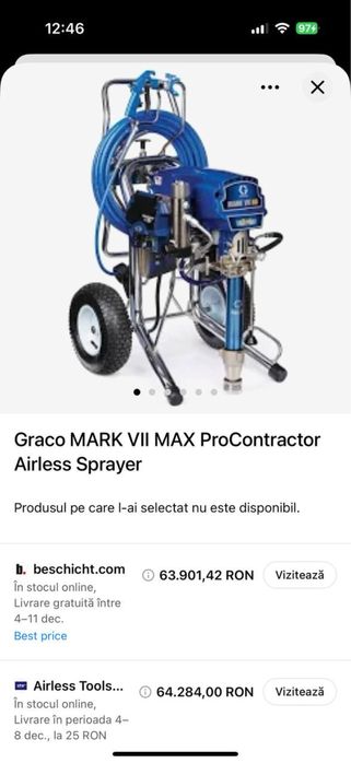 Pompa văruit zugrăvit vopsit Graco mark 7 Hd 3 in 1