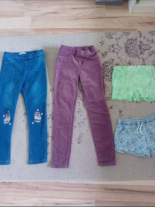 set lot 4 pantaloni scurti 134 8 9 ani h&m disney fete fata fetita