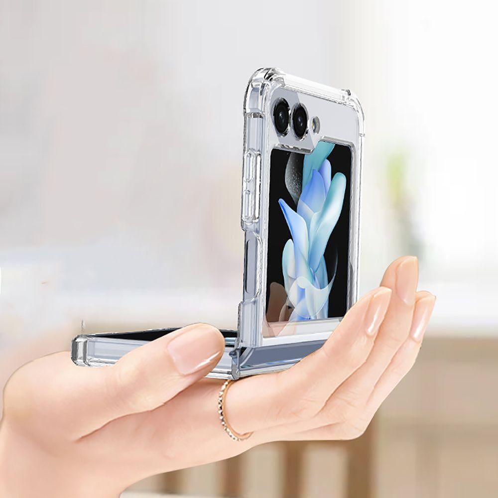 Кейс tech protect flexair hybrid за samsung galaxy z flip 5 clear