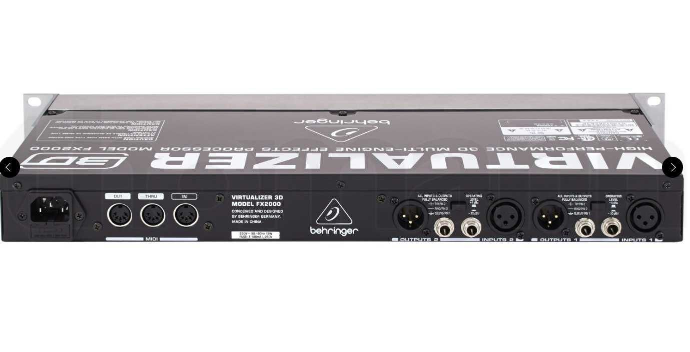 Behringer FX2000 3D Procesor de efecte VIRTUALIZER PRO