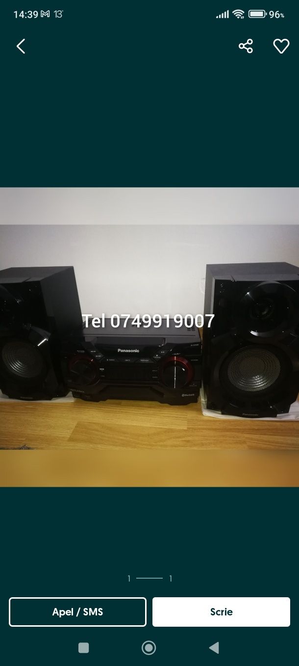 Sistem audio bluetooth 2 x 40W cu telecomanda