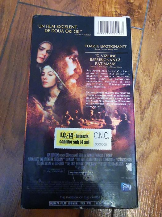 Film VHS Patimile lui Hristos