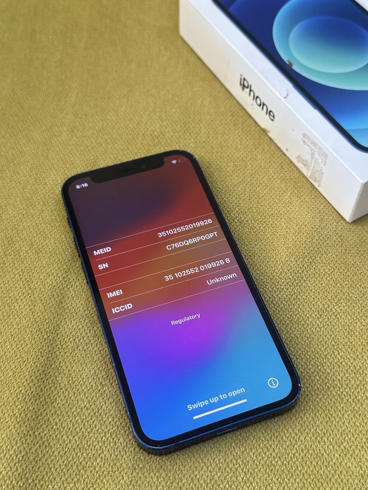 Iphone 12 Mini, Blue, Заключен с Icloud