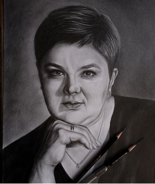 Графические портреты по фото и картины