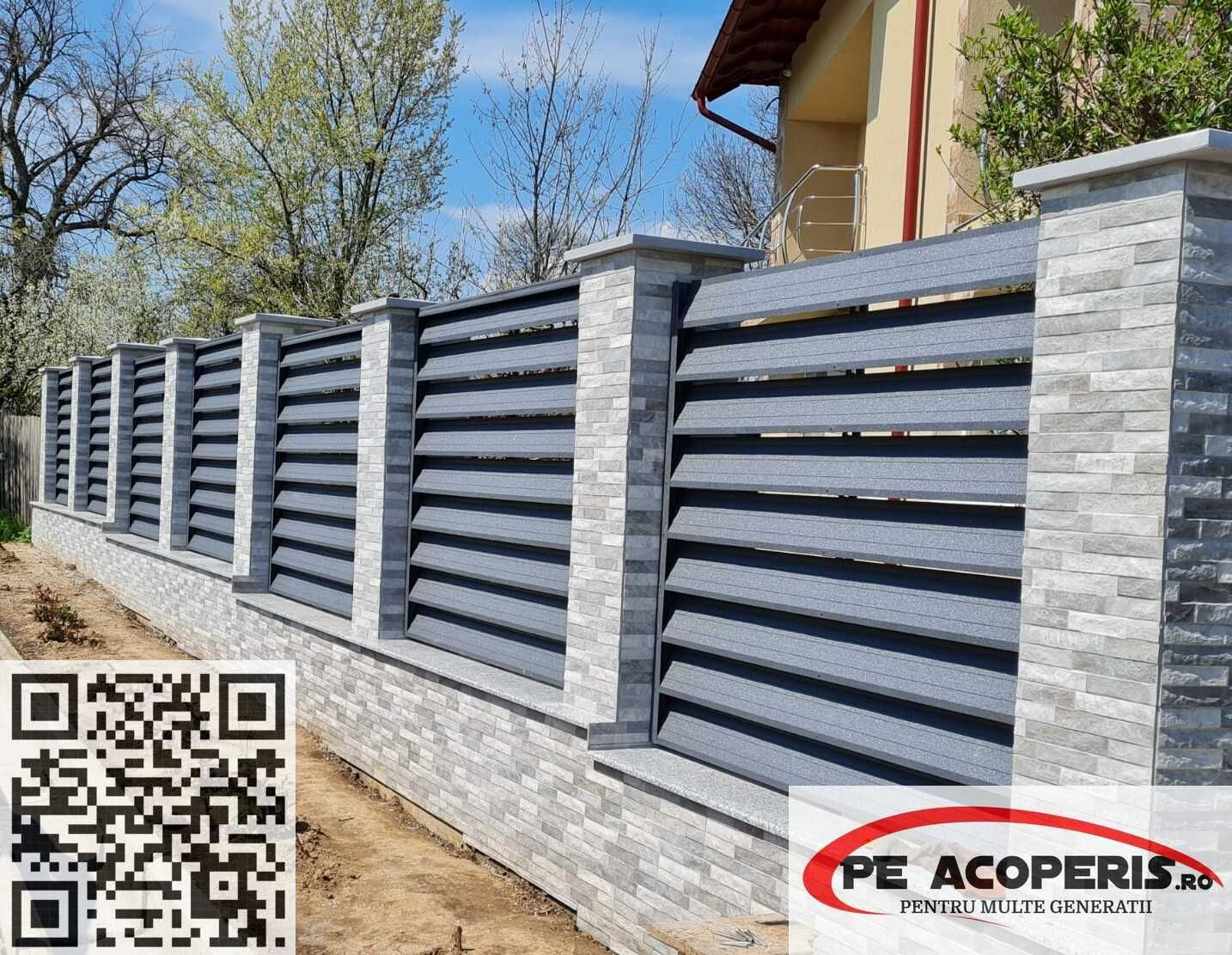 Gard si porti – model gard exterior- gard jaluzea modern –model poarta